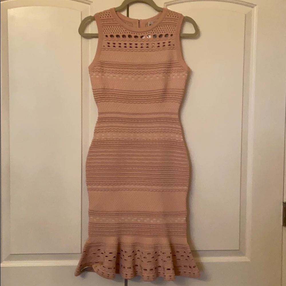 Milly knit lace cutout mermaid dress